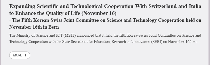 Expanding Scientific and Technological Cooperation With Switzerland and Italia to Enhance the Quality of Life 