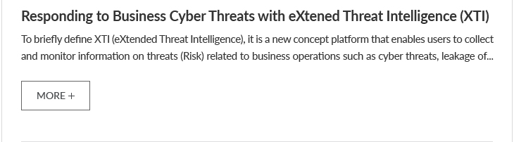 Responding to Business Cyber Threats with eXtened Threat Intelligence (XTI)