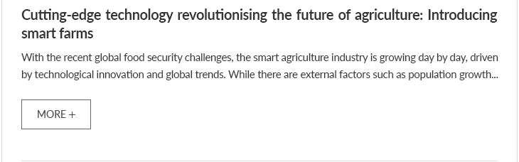 Cutting-edge technology revolutionising the future of agriculture: Introducing smart farms