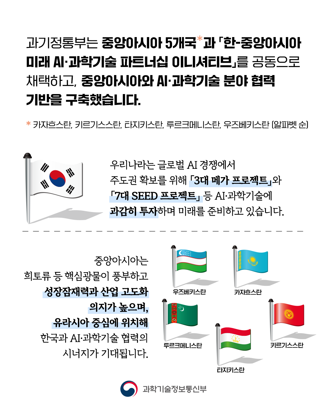 「한-중앙아시아 미래 AI·과학기술 파트너십 이니셔티브」 공동 채택1