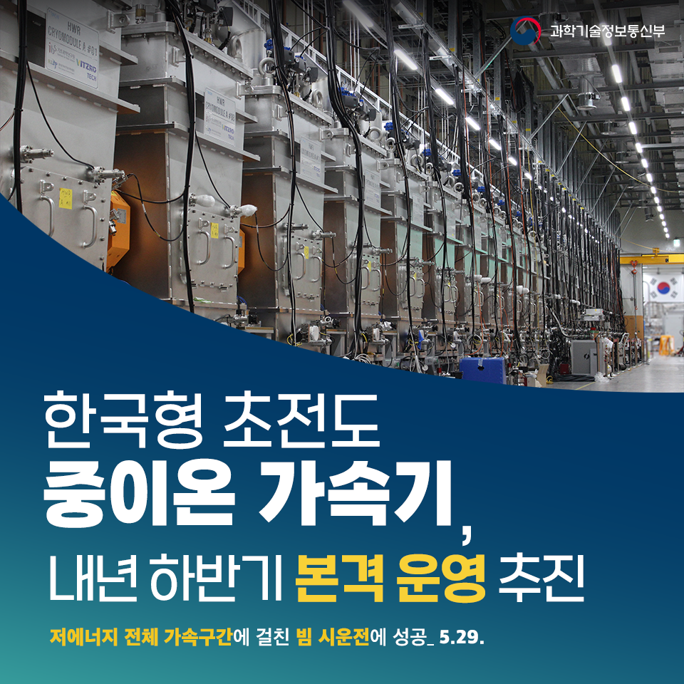 한국형 초전도 중이온 가속기, 전체 가속구간 빔 인출 성공